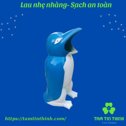 Thùng rác hình chim cánh cụt