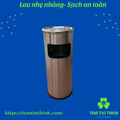 Thùng rác inox gạt tàn tròn HX 301