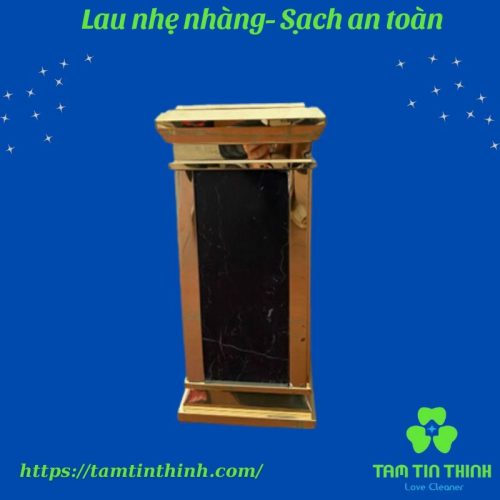 Thùng rác innox gạt tàn vuông HX-K01