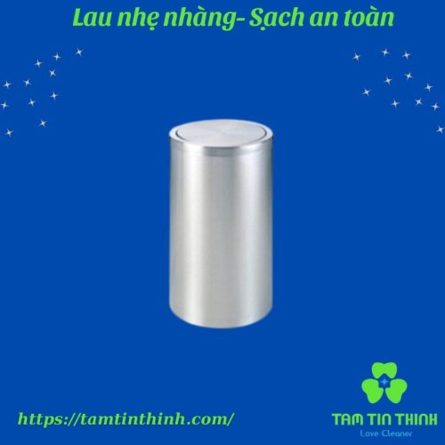 Thùng rác innox nắp lật dạng tròn HX-302