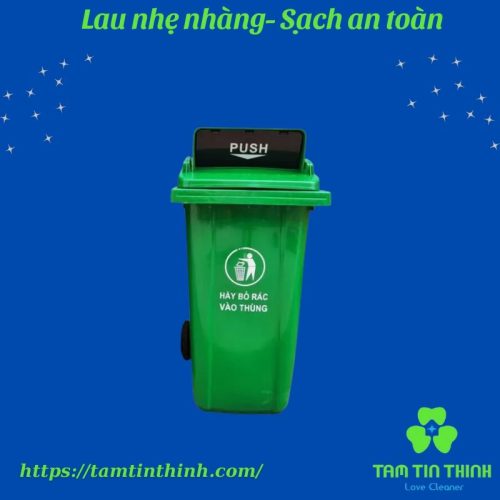 Thùng rác nắp lật PUSH 120L