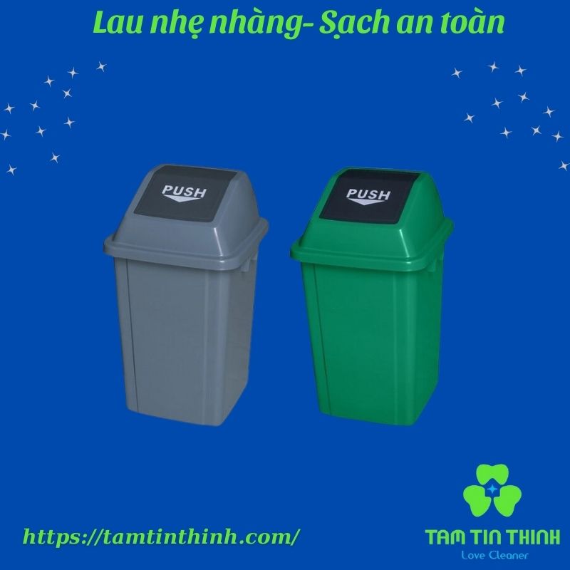 Thùng rác nắp lật PUSH 20L