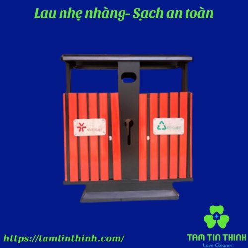 Thùng rác ngoài trời 2 ngăn