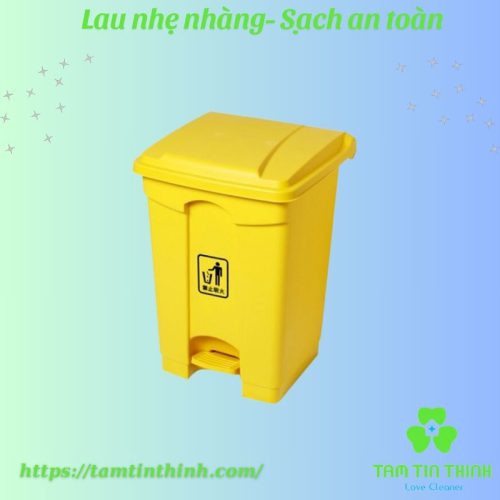 Thung rac nhua dap chan BAIYUN 100L 2