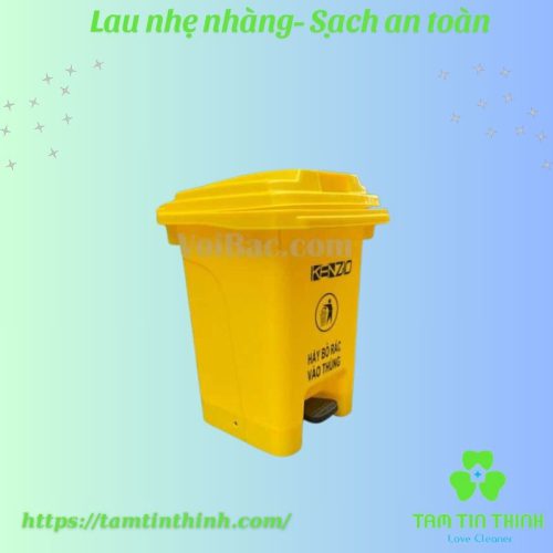 Thung rac nhua dap chan BAIYUN 50L 2