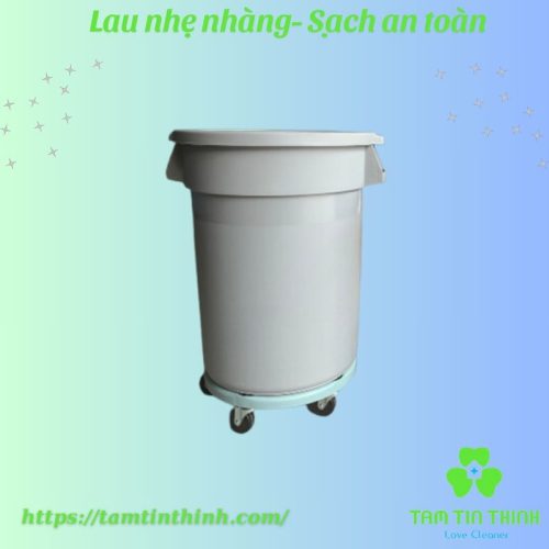 Thùng rác nhựa tròn dùng cho nhà bếp 120 lít