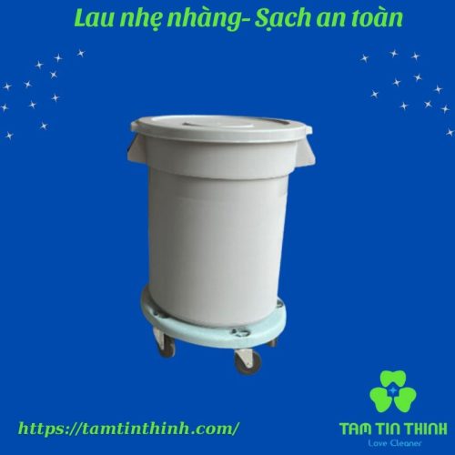 Thùng rác nhựa tròn dùng cho nhà bếp 80 lít