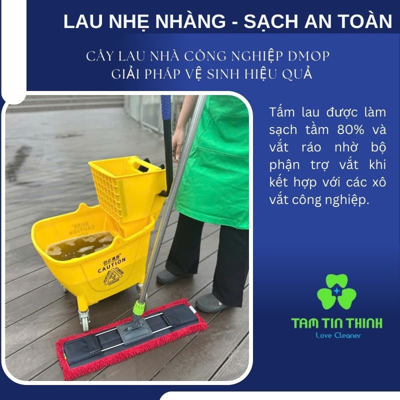 Cây lau nhà công nghiệp trợ vắt Dmop