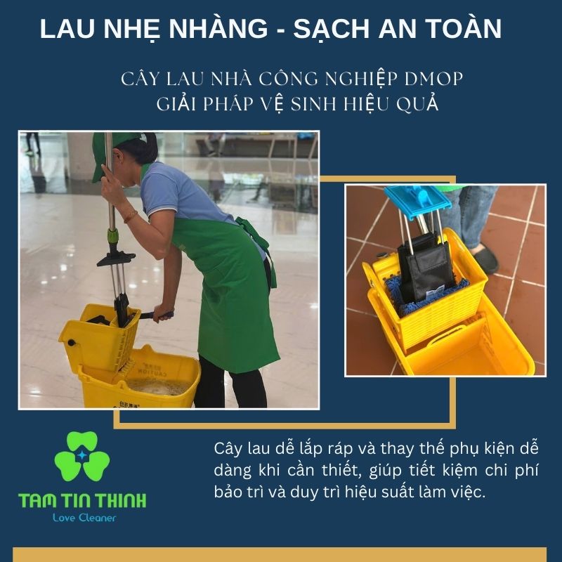 Cây lau nhà công nghiệp trợ vắt Dmop
