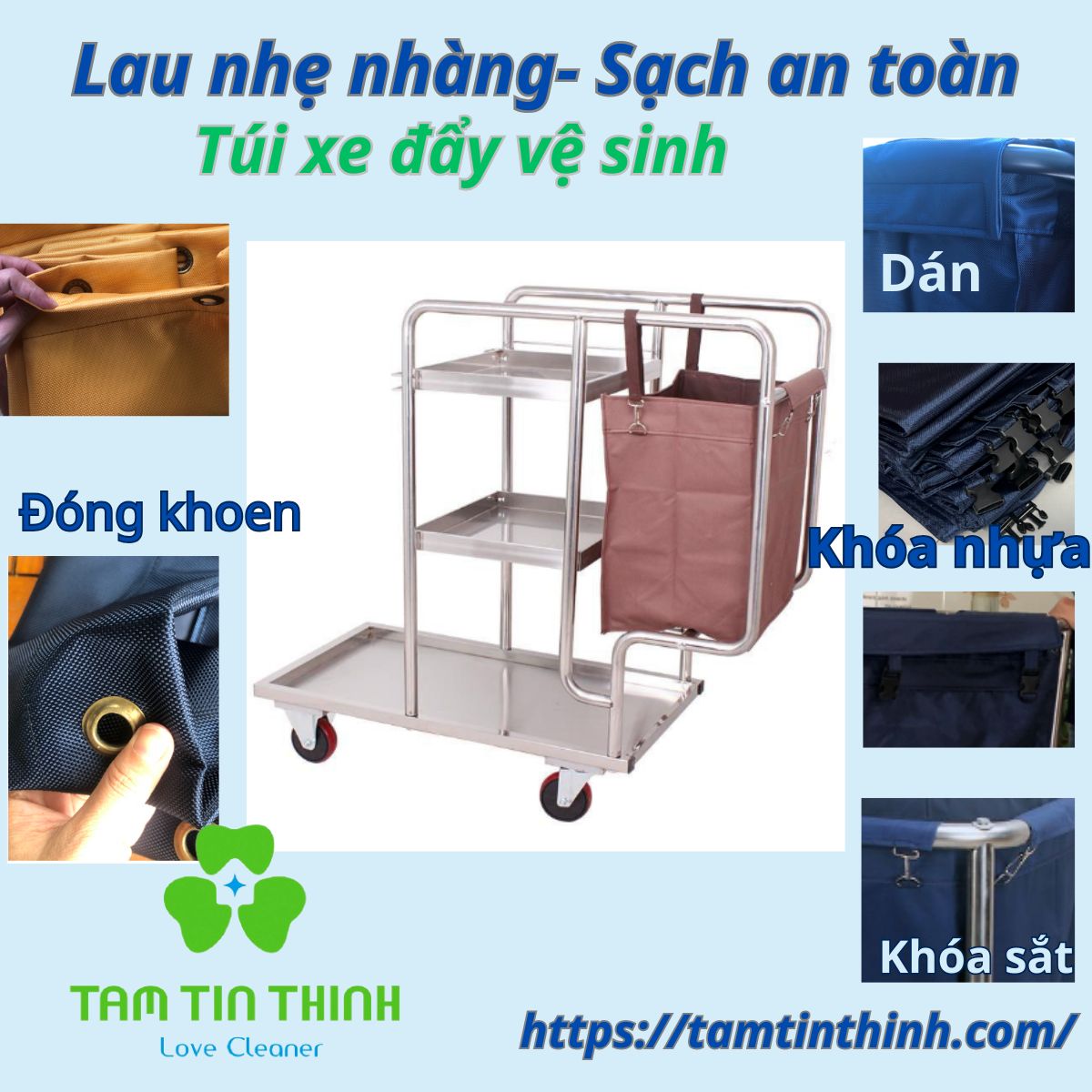 Túi xe đẩy vệ sinh