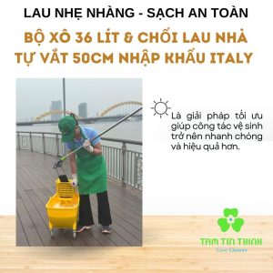 Bộ Xô Vắt 36 Lít Kết Hợp Cây Lau Công Nghiệp Dmop
